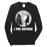 I Pee Outside I Love Peeing Outside Funny Camping Long Sleeve Shirt