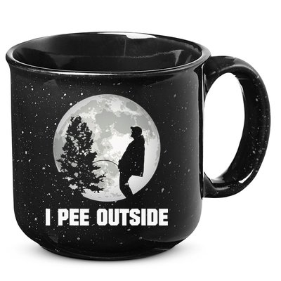 I Pee Outside I Love Peeing Outside Funny Camping 15oz Campfire Ceramic Mug