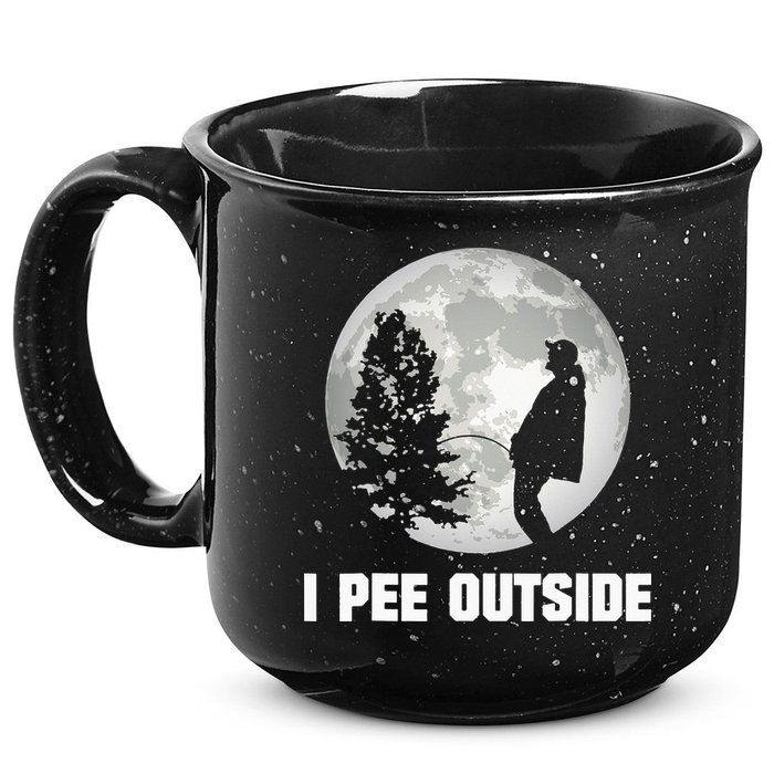 I Pee Outside I Love Peeing Outside Funny Camping 15oz Campfire Ceramic Mug