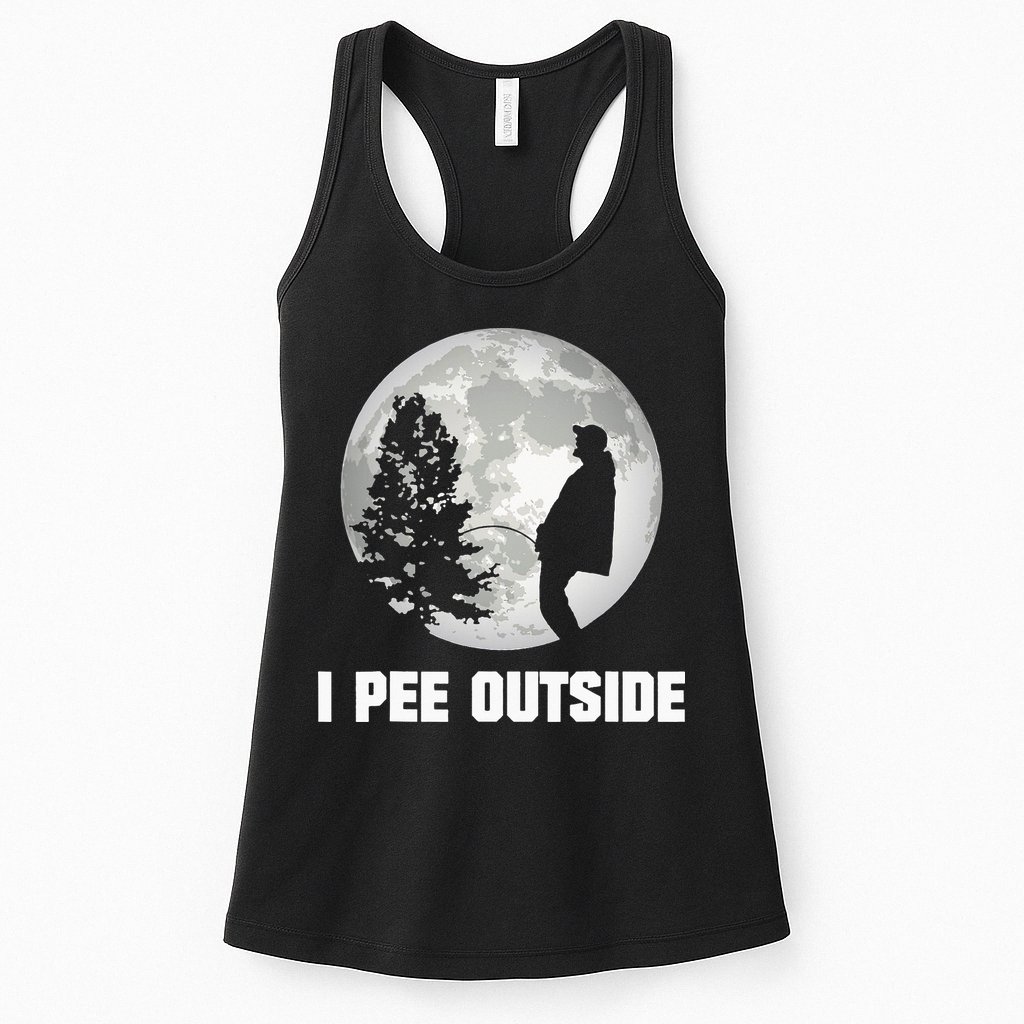 I Pee Outside I Love Peeing Outside Funny Camping Womens Tank Top