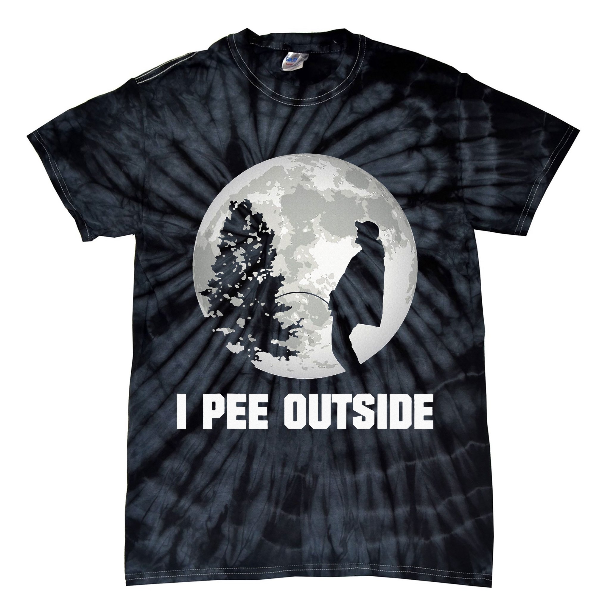 I Pee Outside I Love Peeing Outside Funny Camping Tie-Dye T-Shirt