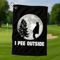 I Pee Outside I Love Peeing Outside Funny Camping Golf Towel
