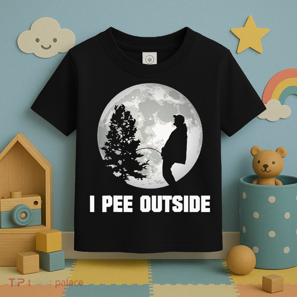 I Pee Outside I Love Peeing Outside Funny Camping Toddler T-Shirt