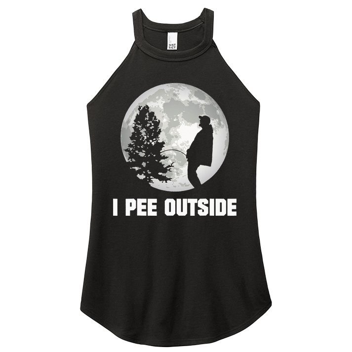 I Pee Outside I Love Peeing Outside Funny Camping Women's Perfect Tri Rocker Tank