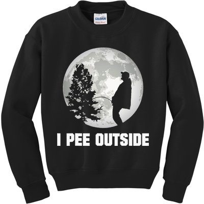 I Pee Outside I Love Peeing Outside Funny Camping Kids Sweatshirt
