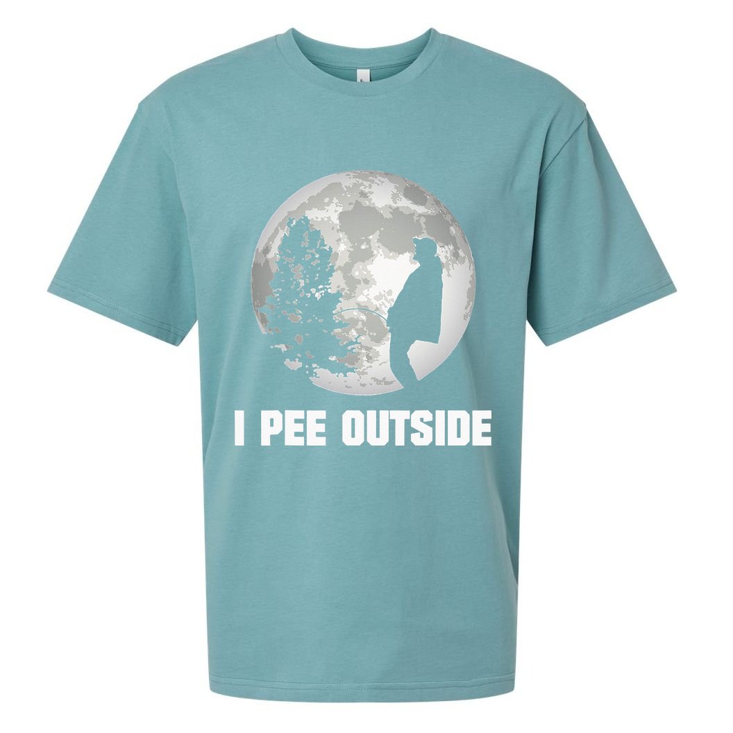 I Pee Outside I Love Peeing Outside Funny Camping Sueded Cloud Jersey T-Shirt