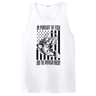 In Pursuit of Fish and the American Dream Flag Patriotic PosiCharge Competitor Tank