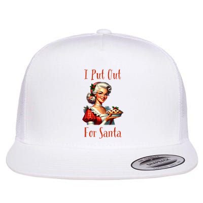 I Put Out For Santa (Mrs Claus with Pie) Funny Flatbill Hat