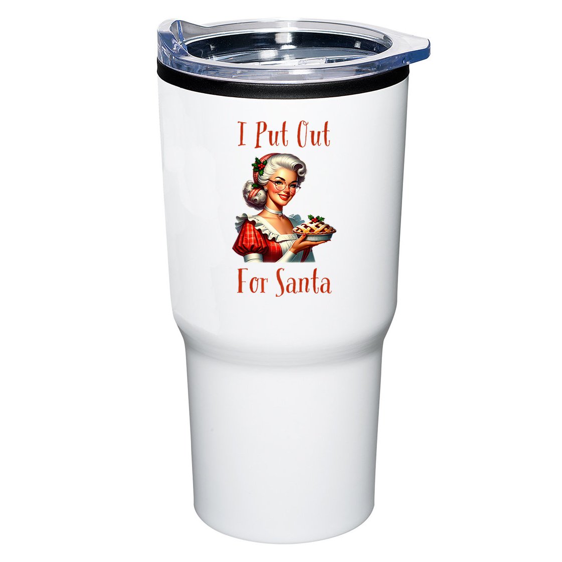 I Put Out For Santa (Mrs Claus with Pie) Funny Tumbler
