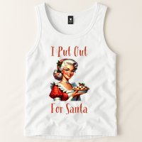 I Put Out For Santa (Mrs Claus with Pie) Funny Tank Top