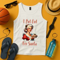 I Put Out For Santa (Mrs Claus with Pie) Funny Tank Top