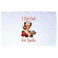 I Put Out For Santa (Mrs Claus with Pie) Funny Microfiber Hand Towel