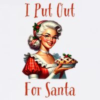 I Put Out For Santa (Mrs Claus with Pie) Funny Microfiber Hand Towel