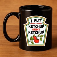I Put On My K.E.T.C.H.U.P Tomato Diy Halloween 11oz C Handle Ceramic Mug