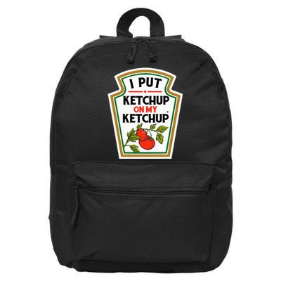 I Put On My K.E.T.C.H.U.P Tomato Diy Halloween 16 in Basic Backpack