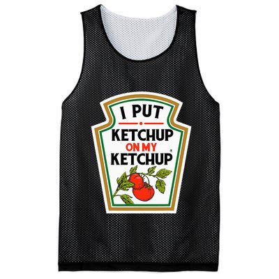 I Put On My K.E.T.C.H.U.P Tomato Diy Halloween Mesh Reversible Basketball Jersey Tank