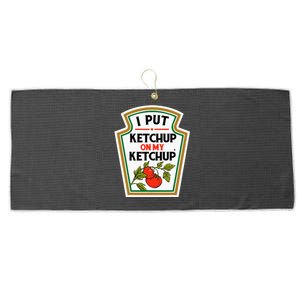 I Put On My K.E.T.C.H.U.P Tomato Diy Halloween Large Microfiber Waffle Golf Towel