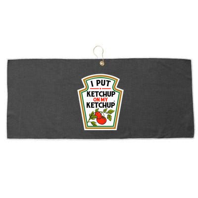 I Put On My K.E.T.C.H.U.P Tomato Diy Halloween Large Microfiber Waffle Golf Towel