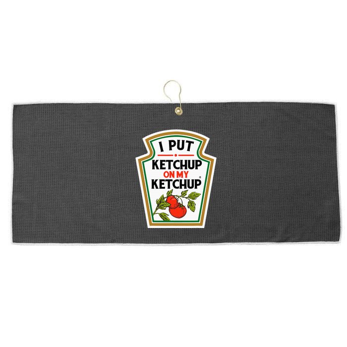 I Put On My K.E.T.C.H.U.P Tomato Diy Halloween Large Microfiber Waffle Golf Towel