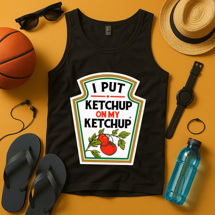 I Put On My K.E.T.C.H.U.P Tomato Diy Halloween Tank Top