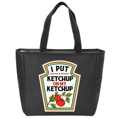 I Put On My K.E.T.C.H.U.P Tomato Diy Halloween Zip Tote Bag