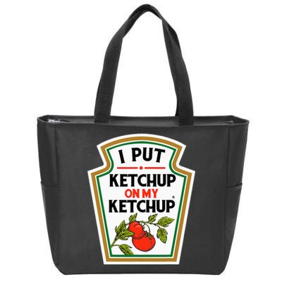 I Put On My K.E.T.C.H.U.P Tomato Diy Halloween Zip Tote Bag