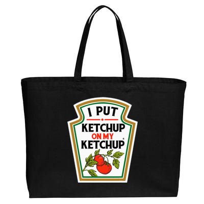 I Put On My K.E.T.C.H.U.P Tomato Diy Halloween Cotton Canvas Jumbo Tote