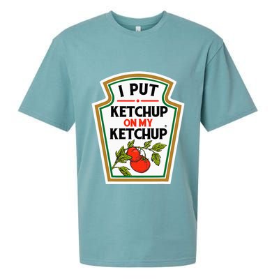 I Put On My K.E.T.C.H.U.P Tomato Diy Halloween Sueded Cloud Jersey T-Shirt