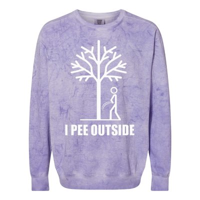 I Pee Outside Colorblast Crewneck Sweatshirt