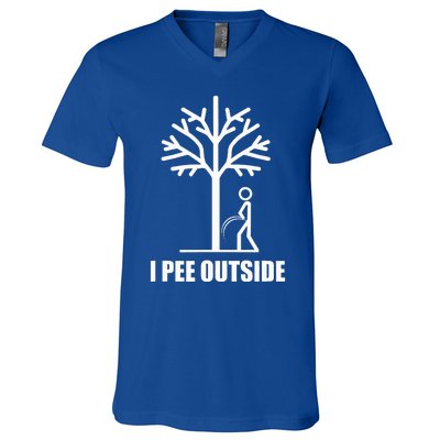 I Pee Outside V-Neck T-Shirt