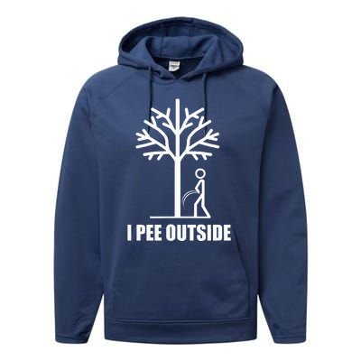 I Pee Outside Performance Fleece Hoodie