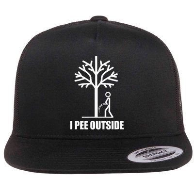 I Pee Outside Flat Bill Trucker Hat