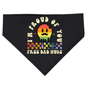 Im Proud Of You Free Dad Hugs LGBT USA-Made Doggie Bandana