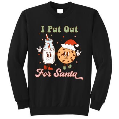 I Put Out For Santa Funny Milk And Cookie Christmas Retro Sweatshirt