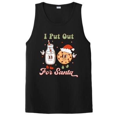 I Put Out For Santa Funny Milk And Cookie Christmas Retro PosiCharge Competitor Tank