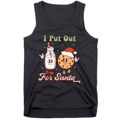 I Put Out For Santa Funny Milk And Cookie Christmas Retro Tank Top