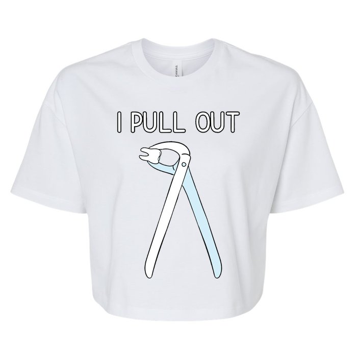 I Pull Out Dental Forceps Dentist Instruments Tooth Gift Bella+Canvas Jersey Crop Tee