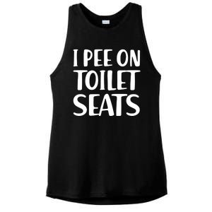 I Pee On Toilet Seats Ladies PosiCharge Tri-Blend Wicking Tank