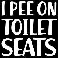 I Pee On Toilet Seats Cropped Pullover Crew