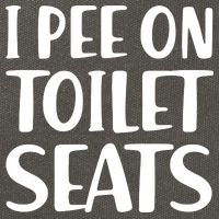 I Pee On Toilet Seats Cotton Canvas Backpack