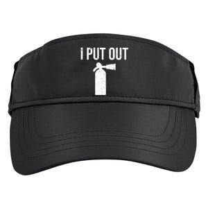 I Put Out Funny Firefighter Fire Extinguisher Tee Adult Drive Performance Visor