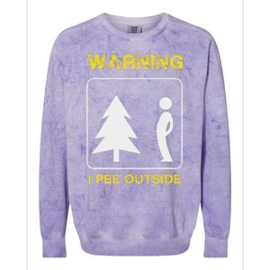 I Pee Outside Camping Colorblast Crewneck Sweatshirt