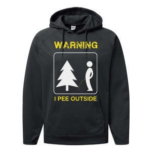 I Pee Outside Camping Performance Fleece Hoodie