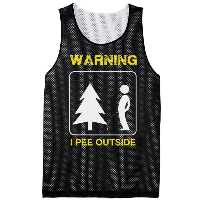 I Pee Outside Camping Mesh Reversible Basketball Jersey Tank