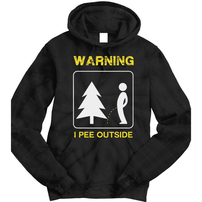 I Pee Outside Camping Tie Dye Hoodie