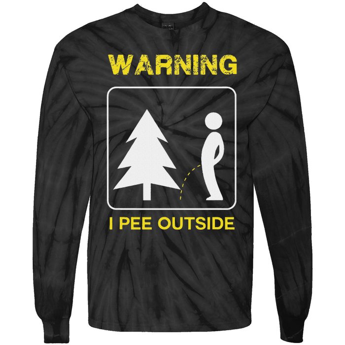 I Pee Outside Camping Tie-Dye Long Sleeve Shirt