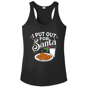 I Put Out For Santa Funny Christmas Cookies And Milk Meaningful Gift Ladies PosiCharge Competitor Racerback Tank