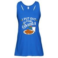 I Put Out For Santa Funny Christmas Cookies And Milk Meaningful Gift Ladies Essential Flowy Tank