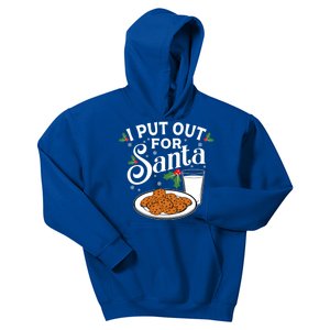 I Put Out For Santa Funny Christmas Cookies And Milk Meaningful Gift Kids Hoodie