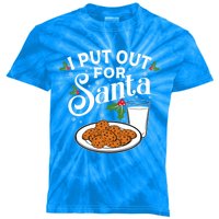 I Put Out For Santa Funny Christmas Cookies And Milk Meaningful Gift Kids Tie-Dye T-Shirt